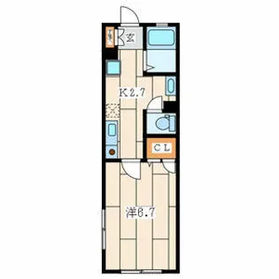 ハイムかわせみ【1階】の間取り