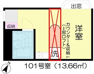 ベルピア稲毛1【1階】の間取り