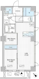アスブルーム奥浅草【5階】の間取り