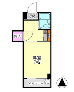 ドルフィン扇町II【1階】の間取り