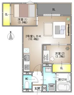 仮称)REGALEST 広瀬町【3階】の間取り