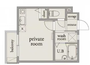 アーベインテラス舟渡【1階】の間取り