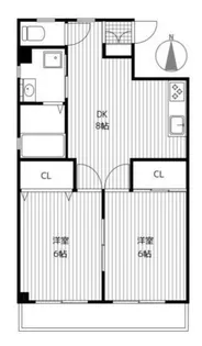 2DKの間取り画像