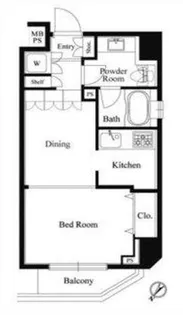 東京都品川区西五反田6【マンション】の間取り