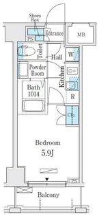 オープンブルーム横浜【6階】の間取り
