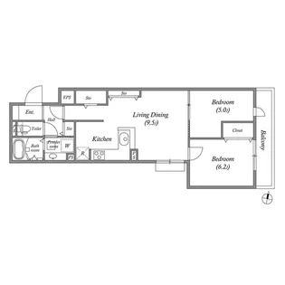 アルタイル千里中央【3階】の間取り