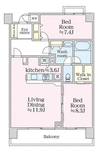 グラマシー恵比寿【2階】の間取り