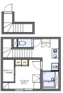 レオパレスブランポルト【2階】の間取り