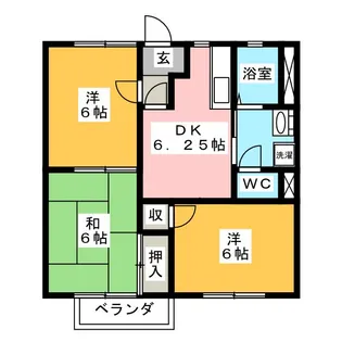 ネオハイツオークC【2階】の間取り