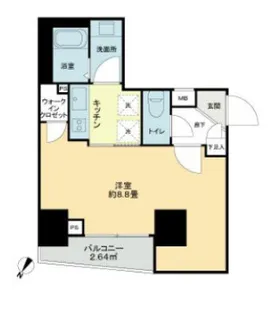 リヴシティ日本橋浜町【7階】の間取り