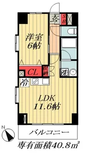 S-FORT船橋塚田【8階】の間取り