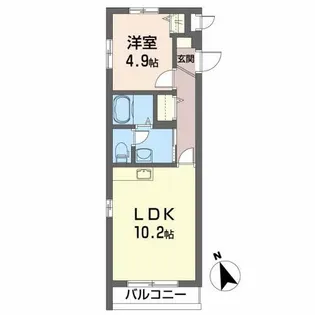MAISON・MAST城南【2階】の間取り