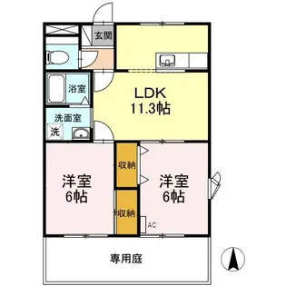 ディスカバリー柿田II【1階】の間取り