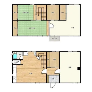 千葉県松戸市常盤平西窪町【一戸建】の間取り