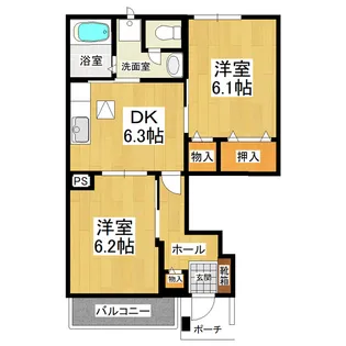 茨城県つくば市中根【アパート】の間取り