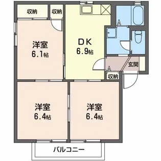 セントフォーレス C【1階】の間取り
