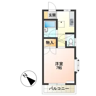 ピースフル・YMK【1階】の間取り