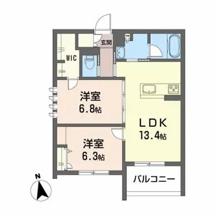 フロレゾン【2階】の間取り