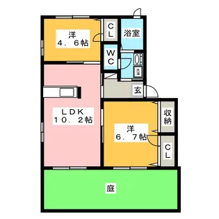 レスペ紺屋【1階】の間取り