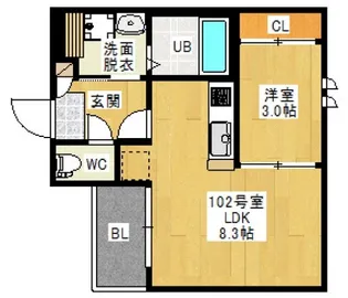 REGALEST宇品神田I【1階】の間取り