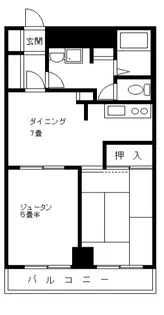 神奈川県川崎市中原区田尻町【マンション】の間取り