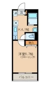 東京都目黒区駒場2【アパート】の間取り