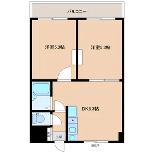 ルネ・プラッツ22本館【6階】の間取り