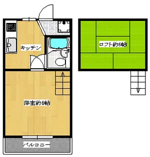 プチハウスパンプキン N棟【1階】の間取り