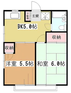 コーポ美園【2階】の間取り