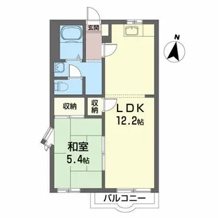 ビューラー美つ坦E【2階】の間取り
