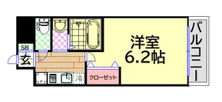 エステムコート難波VIIビヨンド【7階】の間取り