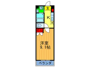 マンション南今堀【1階】の間取り
