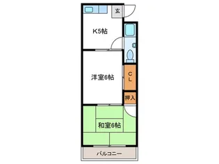 西京都マンション【2階】の間取り