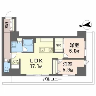 ナナアーク荒町【9階】の間取り