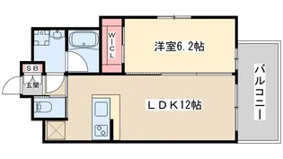 プレジオ江坂ルージュ【3階】の間取り