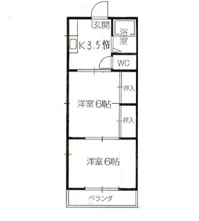 パシフィックハイツ鶴瀬【1階】の間取り