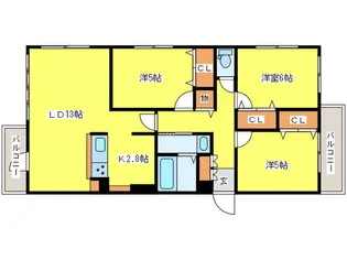 Opera【3階】の間取り