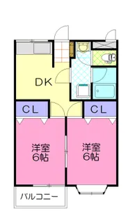 コーポ英知【1階】の間取り