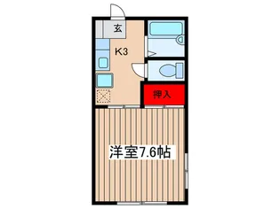 リバティハウスB【1階】の間取り