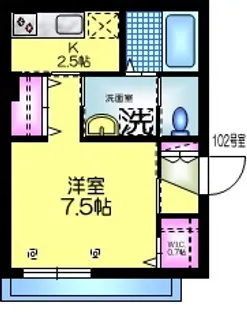 K-maison ケーメゾン【1階】の間取り