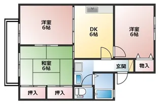 ビューバレー経堂【1階】の間取り