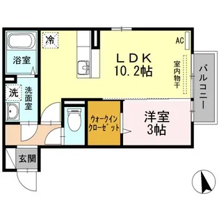 スカイブルー B棟【2階】の間取り