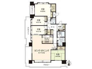 ステイツ円山表参道【5階】の間取り