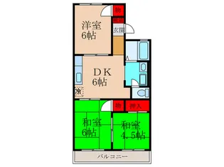 サンロイヤル【1階】の間取り