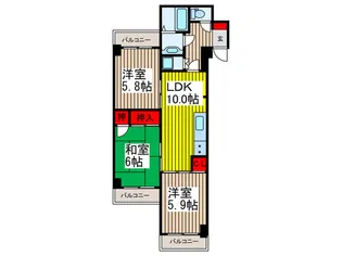 クラックスハイム川口【1階】の間取り