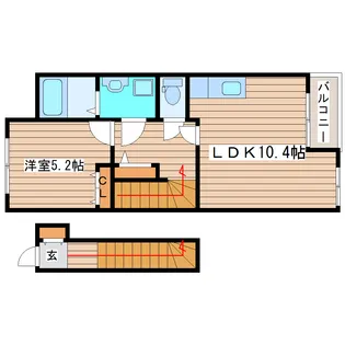 クローバーハウス【2階】の間取り