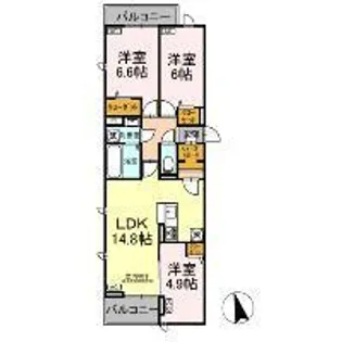 セレスティア下石神井【2階】の間取り