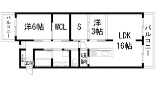ドルミ宝塚御殿山【2階】の間取り