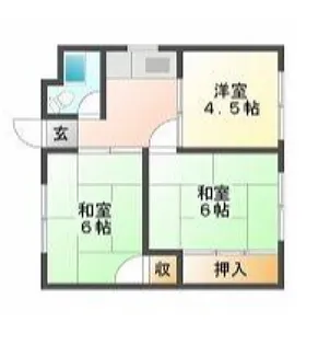 クレオハイツ国富【2階】の間取り