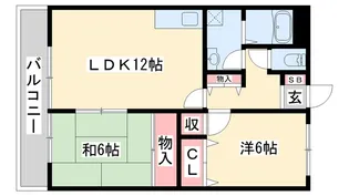 リディアヤマモト壱番館【4階】の間取り